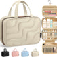 HOTOR Hanging Toiletry Bag - Spacious Travel Toiletry Bag for Women & Men, Multi-Pocket Makeup Organizer, Travel & Cruise Essentials for Business Trip, Gym, Beige, 11.0" x 8.7" x 3.9"