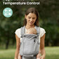 GROWNSY Baby Carrier Newborn to Toddler 7-44lbs, All Season Design with Adjustable Mesh Panel, Ergonomic Baby Carriers with Lower & Upper Buckle, Hands-Free Parenting, Gray