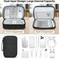 Skycase Tech Pouch - Lightweight Electronics Organizer Travel Case, Double Layers Travel Cable Organizer, All-in-One Storage Bag for Charger, Cord, Phone, Flash Drive, Accessories