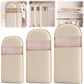 Space Saving Hanging Garment Bag With Self Compression Zipper,Garment Bags for Travel,Dust Cover for Coats Down Jackets, Closet Clothes Organizer with Clear Window (Beige, M+L+XL)