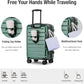 KYME Hardside Carry On Luggage 22x14x9 Airline Approved with TSA Lock Hardshell 22 Inch Suitcase with Spinner Wheels Small Travel Rolling Luggage with Cup Holder for Men Women Green