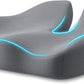 Seat Cushion, Extra Large Memory Foam Cushion for Office Chair Cushions, Ergonomic Cushions Pad Pillow for Pressure Relief Sciatica & Pain Relief for Long Sitting, Grey