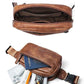 2L Fanny Packs Everywhere Belt Bag Small Fashion Crossbody Waist Pack Faux Leather Waterproof Sling Chest Bag For Women Trendy Brown