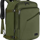 MATEIN Mens Backpack for Travel, Extra Large Expandable Carry on Backpack with Hideaway Shoulder Straps for Travelling, Water Resistant Heavy Duty Daypack, Gifts for Men Women, Dark Green