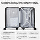 MILADA Carry On Luggage 22x14x9 Airline Approved Hard Shell Suitcases TSA Approved Carry On Luggage With Wheels 20 inch Carry On Suitcase Travel Luggage Carry On Bag, Blackish Green