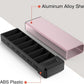 HEIYING Pill Organizer with Aluminum Shell for One Week Capacity, Portable 7 Compartments Pill Box Container to Hold Vitamin, Medicine, Supplements
