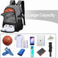 LARIPOP Basketball Bag, Sports Backpack with Ball Holder & Shoe Compartment, Water Resistant Gym Bag for Soccer Volleyball Travel