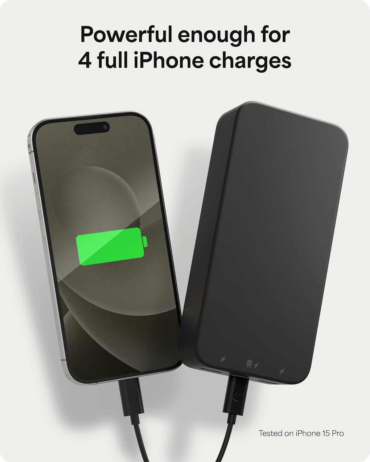 mophie Powerstation XL Power Bank 2023-20,000 mAh Large Internal Battery, (2) USB-A Ports and (1) 20W USB-C PD Fast Charging Input/Output Port, Travel-Friendly - Roamly