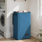 SOLEDI Laundry Hamper with Lid 100L Large & Tall Collapsible Laundry Baskets, Clothes Hamper with Bag Removable Easy to Carry, Dirty Hampers for Bedroom, Bathroom, Dorm, College, Blue