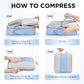 10 Set Compression Packing Cubes for Travel Essentials,Compressible Expandable Packing Cubes for Suitcase,OlarHike Luggage Organizer Bags for Travel,Handy Helper for Organizing Clothes(Light Blue) - Roamly