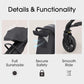 newyoo Lightweight Baby Travel Stroller, Compact Toddler Strollers w Telescoping Handle, Cup Holder & Storage Pocket, One-Hand Quick Fold, Near Flat Recline Seat, TR18, Black