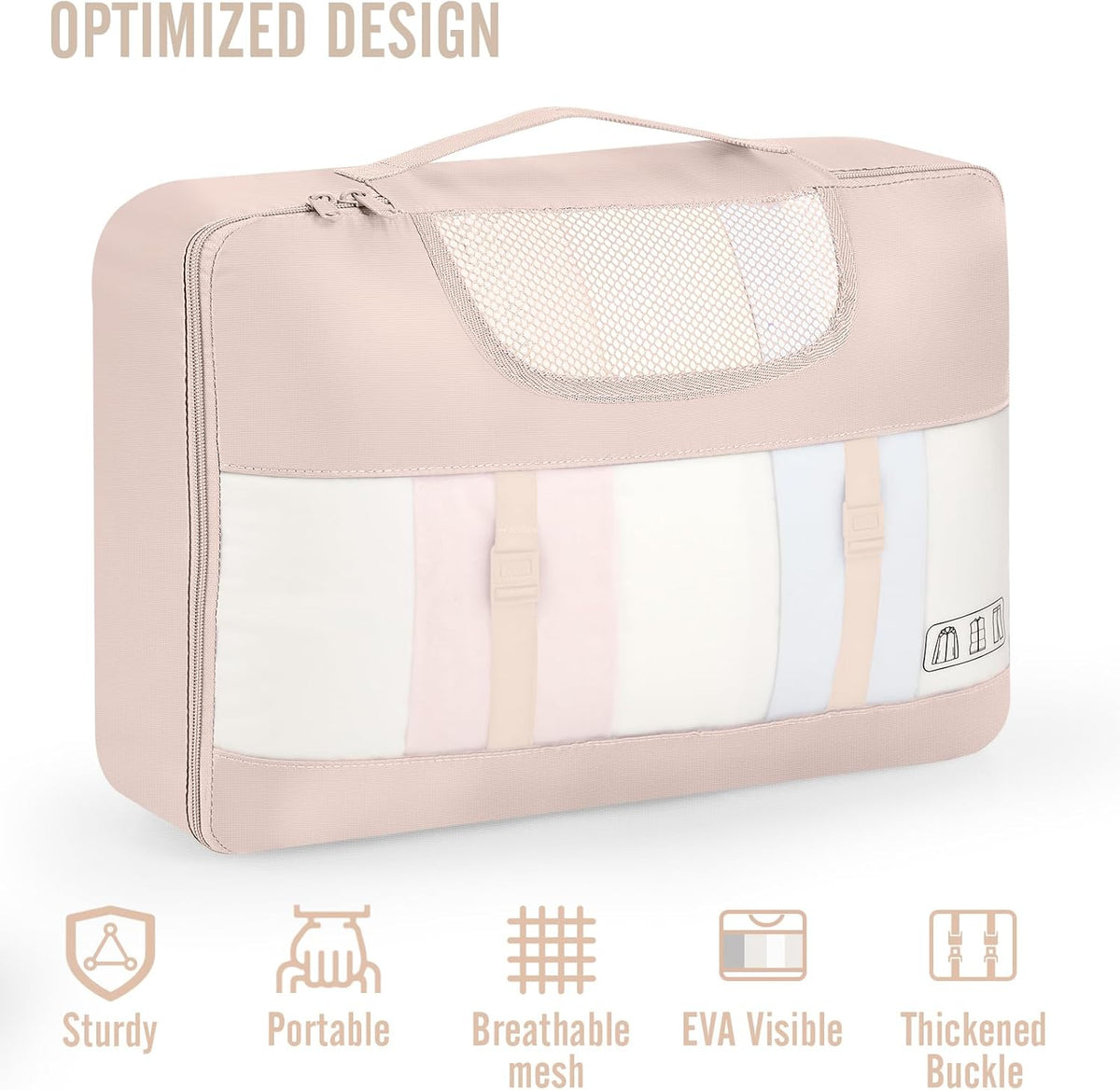 Veken 10 Set Packing Cubes for Travel, Beach Vacation Essentials Accessories for Cruise Ship, Suitcase Organizer Bags for Luggage with Hanging Toiletry & Shoe Bag, Birthday Gifts for Women Mom Her - Roamly