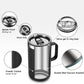 KXIAOCHEN 20oz Insulated Coffee Mug with Lid, Stainless Steel Coffee Cup, Double Wall Vacuum Coffee Tumbler with Handle, Premium Thermal Travel Coffee Mug (Navy Blue Black 2Pack)