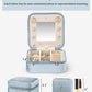 Vlando Travel Essentials for Women Jewelry Box, Travel Accessories for Teen Girl Trendy Stuff, Necklace Organizer Earrings Ring Organizer, Travel Must Have Jewelry Organizer - Letter C, Blue