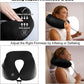 urophylla Inflatable Travel Neck Pillow for Airplanes, Super Soft Velvet Neck Support, Adjustable Firmness, Blow Up Plane Pillow for Long Flights, Road Trips, Travel Essentials with Eye Mask, Earplug
