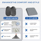 Skechers Memory Foam Seat Cushion,Ribbed Fabric Office Chair Cushion for Tailbone Pain Relief,Butt Pillow for Office Chair,Car Seat Cushion,Long Sitting Office Workers,and Car Drivers,Gray