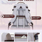 LOVEVOOK Travel Backpack for Women & Men 40L,Airline Approved Carry On Backpack Travel Essential,TSA Carry on Luggage,Personal Item Travel Bag,Suitcase with 3 Packing Cube,Light grey-Dark coffee color