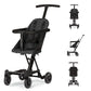 Dream On Me Lightweight and Compact Coast Rider Stroller with One Hand Easy Fold, Adjustable Handles and Soft Ride Wheels, Black
