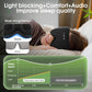 Sleep Mask Headphones with Bluetooth,3D Blackout Bamboo Cotton Eye Mask for Sleep,Sleeping Eye Mask with 5.4 Bluetooth Headphones Wireless for Side Sleepers,Travel Essential Gift for Women Men