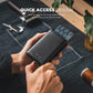 VULKIT Pop up Card Wallet Minimalist Cash Wallets RFID Blocking Leather Smart Credit Card Holder with ID window for Men(Carbon Black)