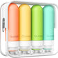 Quatish Travel Bottles for Toiletries, Original Patented Leak Proof Travel Size Containers, 3 oz Tsa Approved Silicone Shampoo and Conditioner Bottles, 4 Pack, Multi-Color