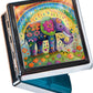 8‑Compartment Metal Pill Box Organizer – Portable Medicine Case 3″×2.6″ | Food‑Grade Dividers | Secure Snap Button Lid | Travel & Gift for Seniors (Rainbow Elephant Parade)