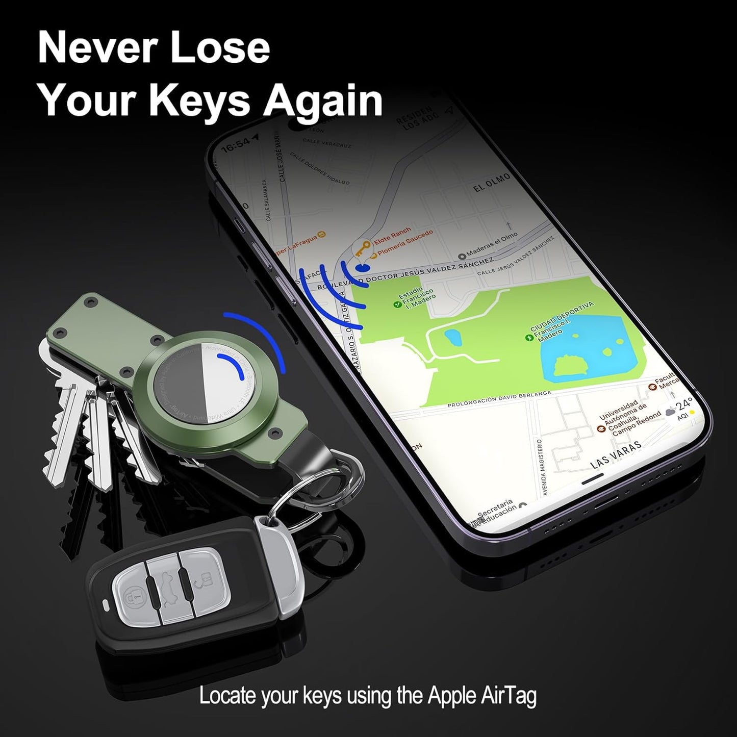 Key Organizer for Men/Women Compact Key Holder Minimalist Key Case Metal Key Chain Key Holder for Keychain Secures 2-6 Keys