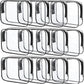 12 Pcs Clear Cosmetic Bag PVC Waterproof Zippered Clear Toiletry Carry Pouch Cosmetic Makeup Bag for Women Men Vinyl Plastic Organizer Case for Vacation Bathroom (Large, Black)