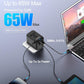 Universal Travel Adapter - GaN 65W Fast Charger - 3 USB C(Each/GaN 65W) & 1 USB A(PD 45W) Ports International Power Adapter - High Power Worldwide Travel Plug Adapter for Europe UK US AUS