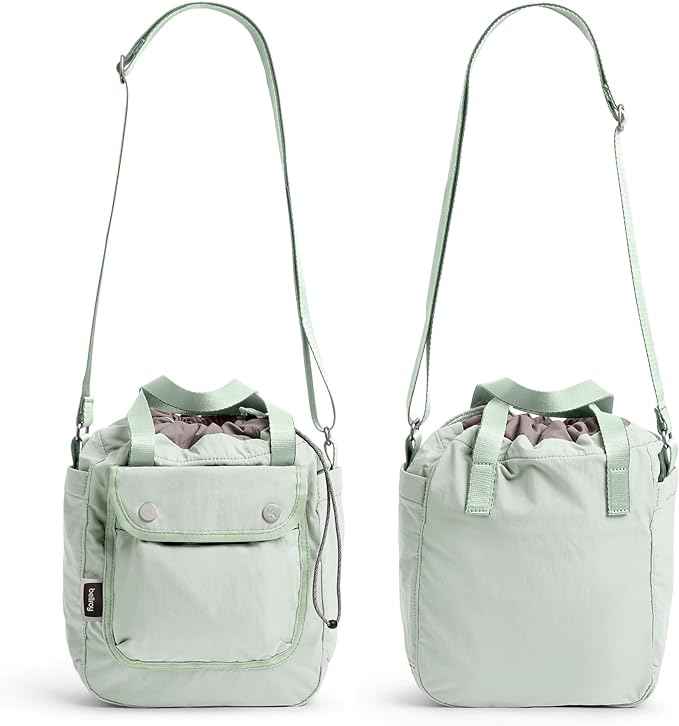 Bellroy Cinch Bucket Bag (compact 9 liter lightweight crossbody bag with external organization, internal zip pocket, adjustable shoulder strap, and adapts to be carried three ways) - Seafoam
