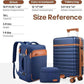 UKEIN Luggage Sets 3 Piece, Carry On Luggage 20In With Spinner Wheels,PC Hardside Suitcase Set with TSA Lock,Durable Carry On Suitcase With Travel Backpack for Men (Blue, 3 piece set (20inch))