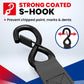MOCA Heavy Duty Ratchet Tie Down Straps - 5200 Lbs Breaking Strength 1.6" x 8', Includes 4 Heavy Duty Ratchet Padded Handles & Coated Chromoly S Hooks & 4 Soft Loop Tie-Downs