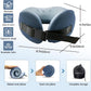 Travel Pillow/Neck Brace, Airplane Pillow with Sleep Mask and Ear Plugs, Breathable Removable Cover & Ergonomic Design - Essentials Travel Neck Pillow for Airplane, Car, Office & Home Use (Blue)