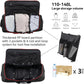 Vomgomfom Wheeled Collapsible Duffel Bag,110L-140L Expandable Checked Luggage, No-Telescopic-Handle with Anti-Burst Zipper & Reinforced Frame,Black-red - Roamly