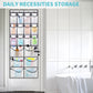 2 Packs Over the Door Shoe Organizer, 36 Large Mesh Pockets Hanging Shoe Boots Rack Holder, Closet Hanging Organizers for Storage Sneakers High Heeled Shoes Slippers (White)