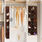 SIMPLE HOUSEWARE Hanging Closet Organizers 24 Section Shoe Shelves, Brown