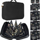 Travel Jewelry Organizer Case, Jewelry Storage Bag with Zipper Velvet Pockets, Portable Jewelry Case for Necklaces, Rings, Earrings, Bracelets