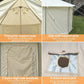 DANCHEL OUTDOOR B6 Luxury Glamping Wall Tent w/Stove Jack, No Center Pole, Higher Side Wall, 900D Flame Retardant Oxford for 4 Season 4-6 Person Family Yurt Cabin Glamping Camping,13ft/16.4ft