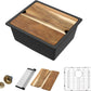 21 Black Granite Composite Bar Sink 18x18 Single Bowl Not Easily Stained Undermount Small Kitchen Sink Small Wet Bar Sinks with Workstation Quartz Natural Stone