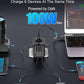 Universal Travel Adapter 100W GaN Fast Charger in One, 4 USB C & 1 USB A & AC Outlet, International Power Plug Adapter with EU UK US AUS Plugs for 180+ Countries