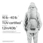 Vandra™ Glacier - Scandinavian Hiking Baby Carrier Backpack - Gravity Lock™ Hard-Shell Frame - Nest Child Carrier for Toddler & Kids - Dust Bag, Alu Tag & More Included