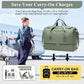Extra Large Travel Duffle Bag,Carry on Overnight Weekend Bag with Shoes Compartment,Weekender Bags for Women for Travel Business Trips Sport Hospital,3 Pcs Set,Olive Green