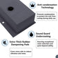COMLLEN 33"x22"x9" Black Drop In Kitchen Sink, Top Mount SUS304 Stainless Steel Gunmetal Black 18 Gauge Large Commercial Modern Handmade Kitchen Sinks with Drain