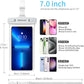 wellhouse Waterproof Phone Pouch, Waterproof Phone Case for iPhone 16 15 14 13 12 Pro Max XS Samsung, IPX8 3D Cellphone Dry Bag Beach Essentials (1 Pack - White7.0, 7 inch)