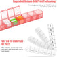 Extra Large Pill Organizer 2 Pack, XL Pill Box 7 Day, Weekly Pill Case with Large Capacity, Jumbo Organizer, BPA Free (Pink+White)