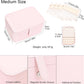 2 Layer Portable Jewelry Box, Large Jewelry Travel Case with 4 Jewelry Pouches, Medium Size Jewelry Organizer Box for Earrings, Necklaces, Bracelets (light pink)