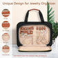 Wedama Toiletry Bag for Women, Hanging Travel Toiletry Bag with Jewelry Organizer Compartment Medium Makeup Bag, PVC Waterproof Cosmetic Travel Bag Trips Camping Bathroom, Black+Brown - Roamly