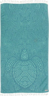 Sand Cloud Turkish Beach Towel - Sand Free - 100% Organic Turkish Cotton Yarn - Quick Dry Towel for Beach, Picnic, Blanket or Bath Towel - As Seen on Shark Tank - Marine Life (Swirl Turtle)