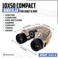 10x50 Compact Binoculars for Adults - Long Distance View, High Powered Binoculars with Travel Case - Lightweight, Large Eyepiece, Water & Fog Proof - Hunting, Bird Watching, Cruise