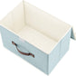 TYEERS Collapsible Storage Boxes, Washable Fabric Storage Bins with Lids, 14.9x9.8x9.8 inches, 2 Pack, Aqua Spring